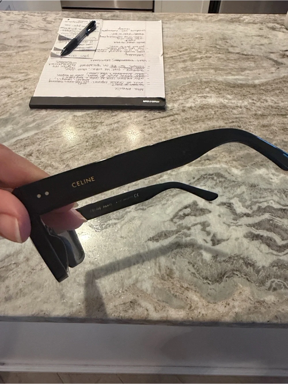 CELINE Black Oversized Square Acetate Sunglasses - Chic Polarized Sunnies
